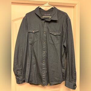 Calvin Klein Jeans Dark Blue Denim Style Shirt